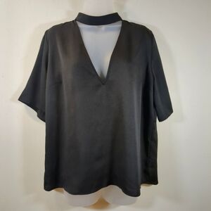 Express Black V-Neck Blouse
